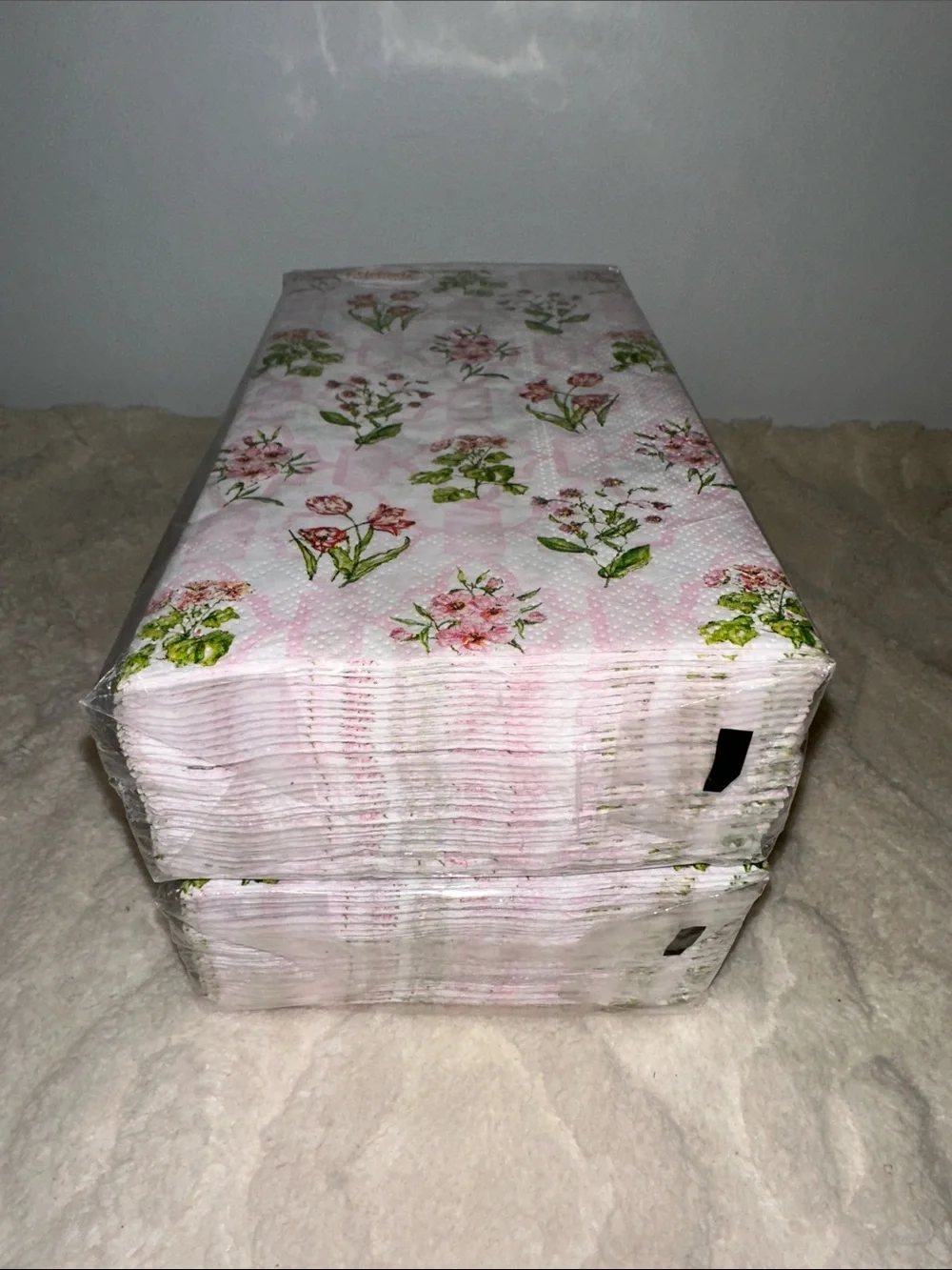 Celebrate THE HOME 32 x 2 pk Garden Bouquet Pink White Green Red Guest Towel